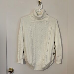Women's White Turtleneck Sweater